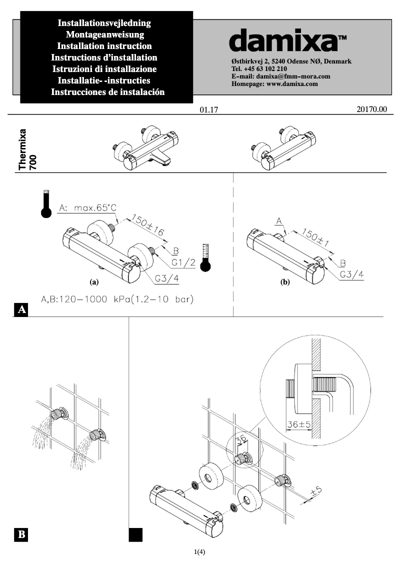 Page 1 of the manual User Manual Damixa 5797030