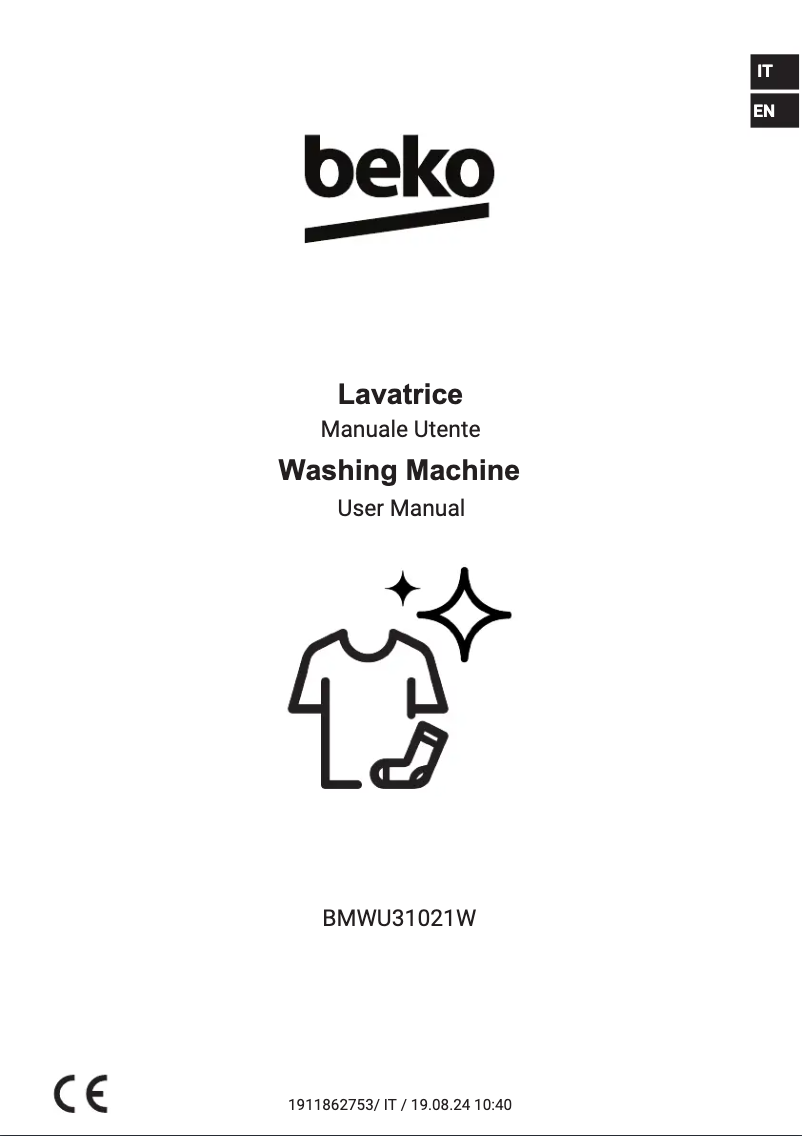 Page 1 of the manual User Manual Beko BMWU31021W