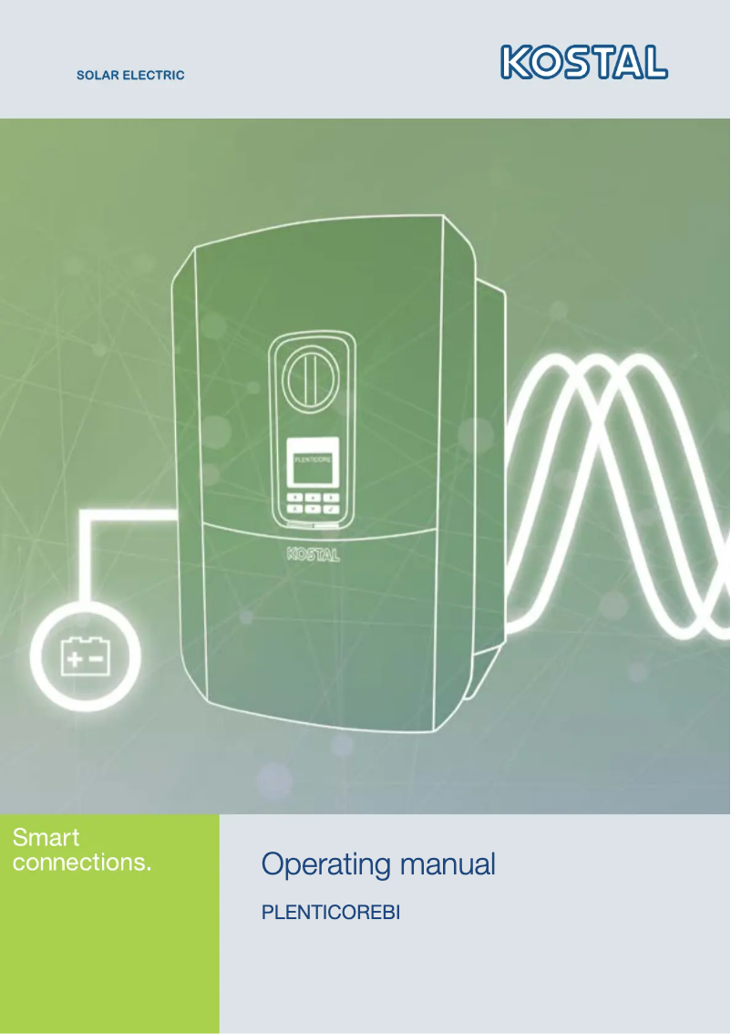 First page image of the manual for Plenticore BI 10/26