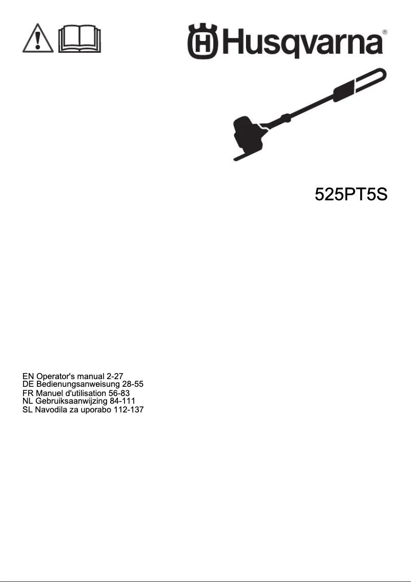 Page 1 of the manual User Manual Husqvarna 525PT5S
