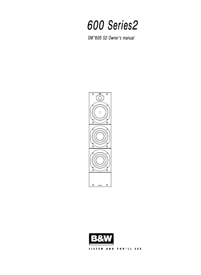 Page 1 of the manual User Manual Bowers & Wilkins DM 605 S2