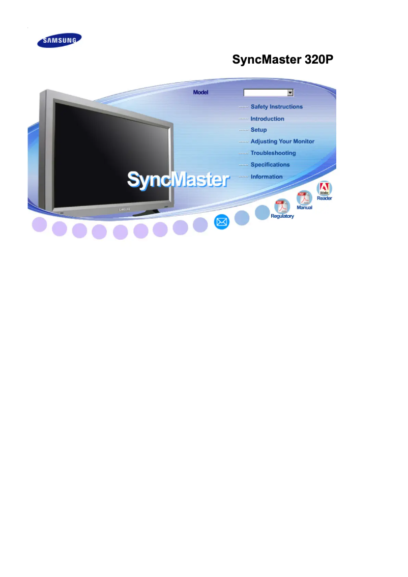 Page 1 of the manual User Manual Samsung SyncMaster 320P