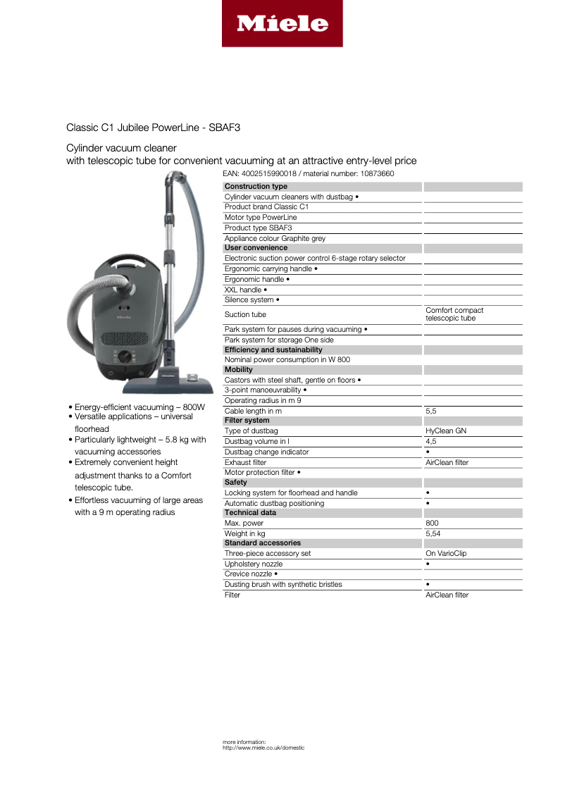 First page image of the manual for Classic C1 Jubilee PowerLine