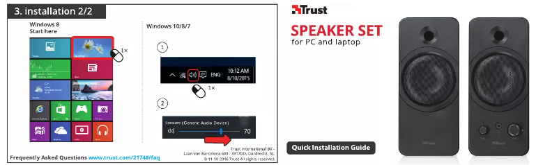 Page 1 of the manual User Manual Trust Zelos 2.0 21748
