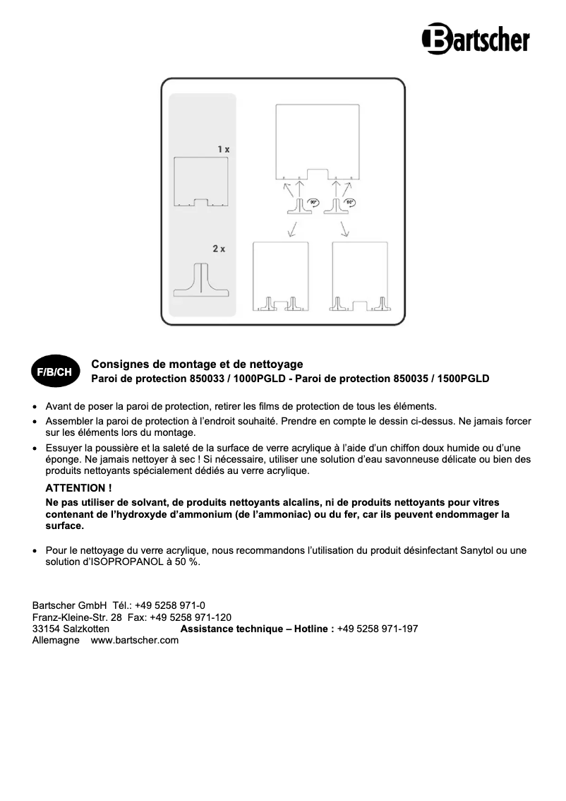 First page image of the manual for 1500PGLD