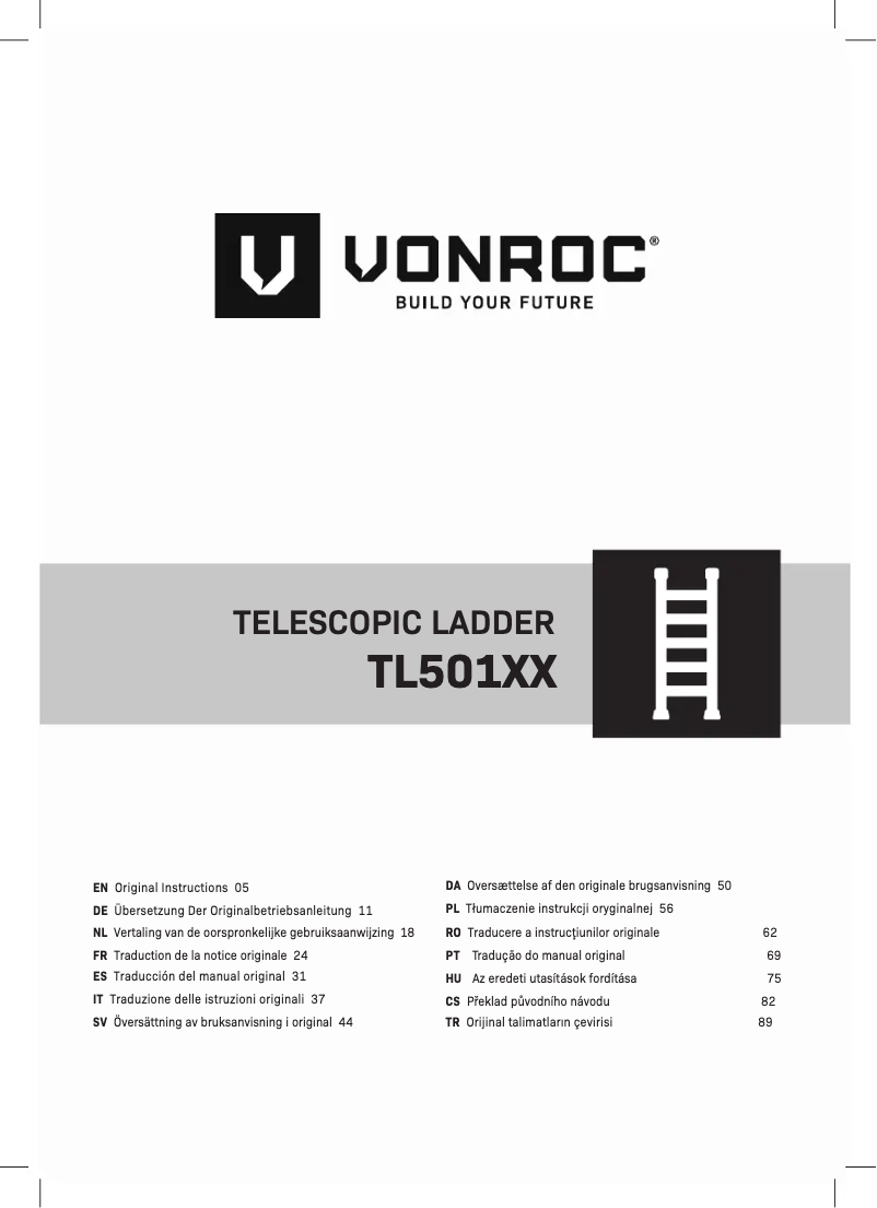 Page 1 of the manual User Manual Vonroc TL501XX