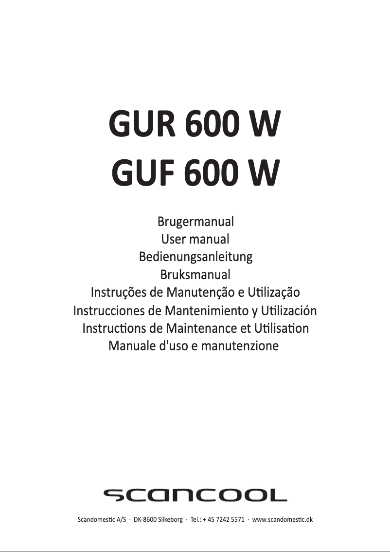 First page image of the manual for GUF600W