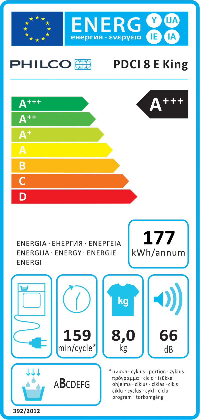 First page image of the manual for PDCI 8 E King