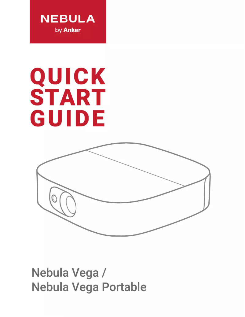 Page 1 of the manual User Manual Anker Nebula Vega