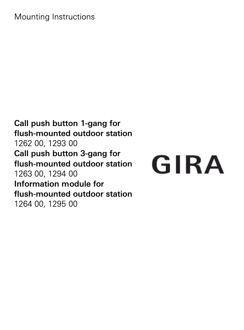 First page image of the manual for 1294