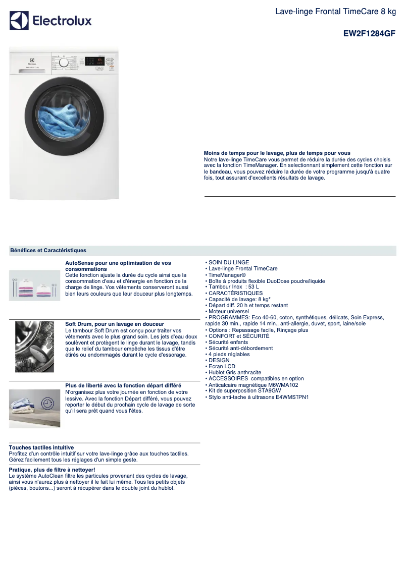 First page image of the manual for EW2F1284GF