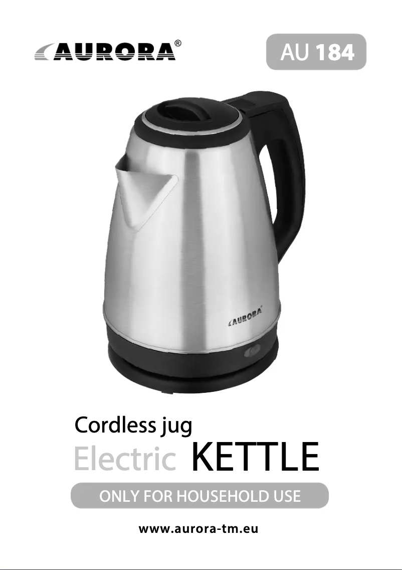 First page image of the manual for AU184