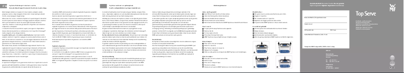 Page 1 of the manual User Manual WMF Top Serve