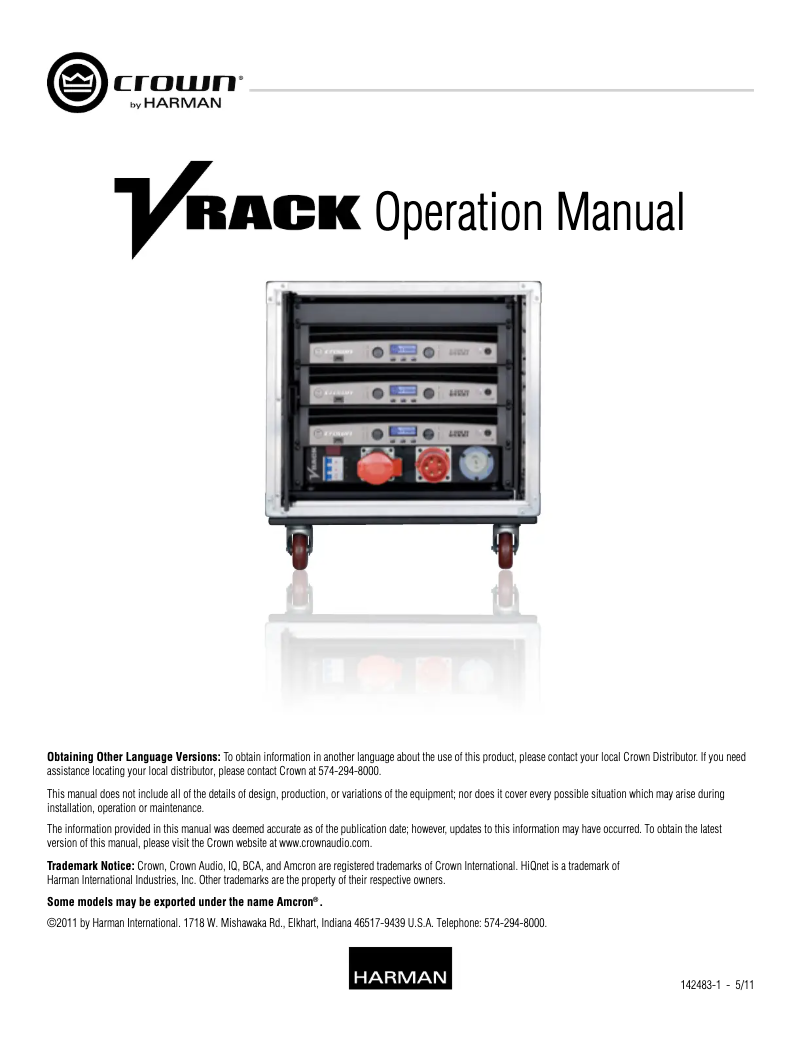 First page image of the manual for VRack 12000HD