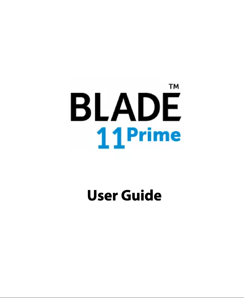Page 1 of the manual User Manual ZTE Blade 11 Prime