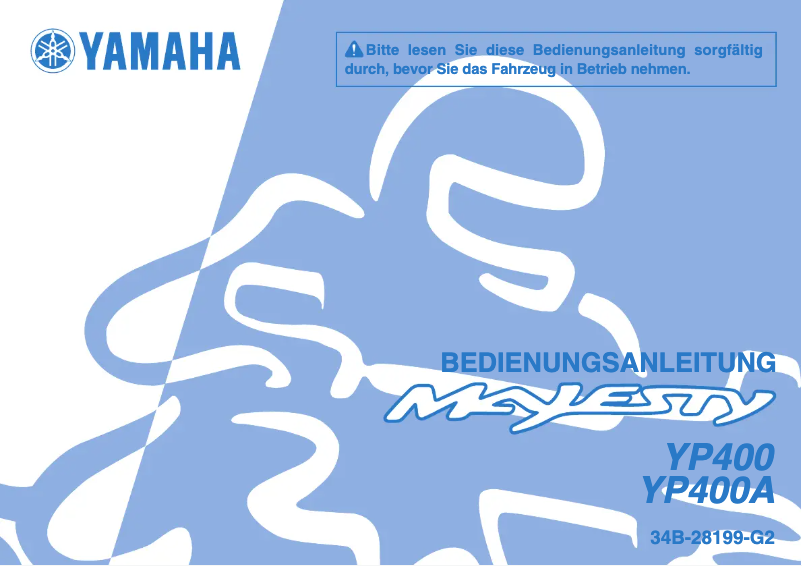 Page 1 of the manual User Manual Yamaha Majesty400 (2010)