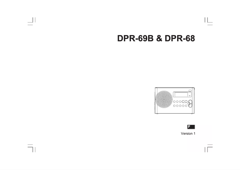 First page image of the manual for DPR-68