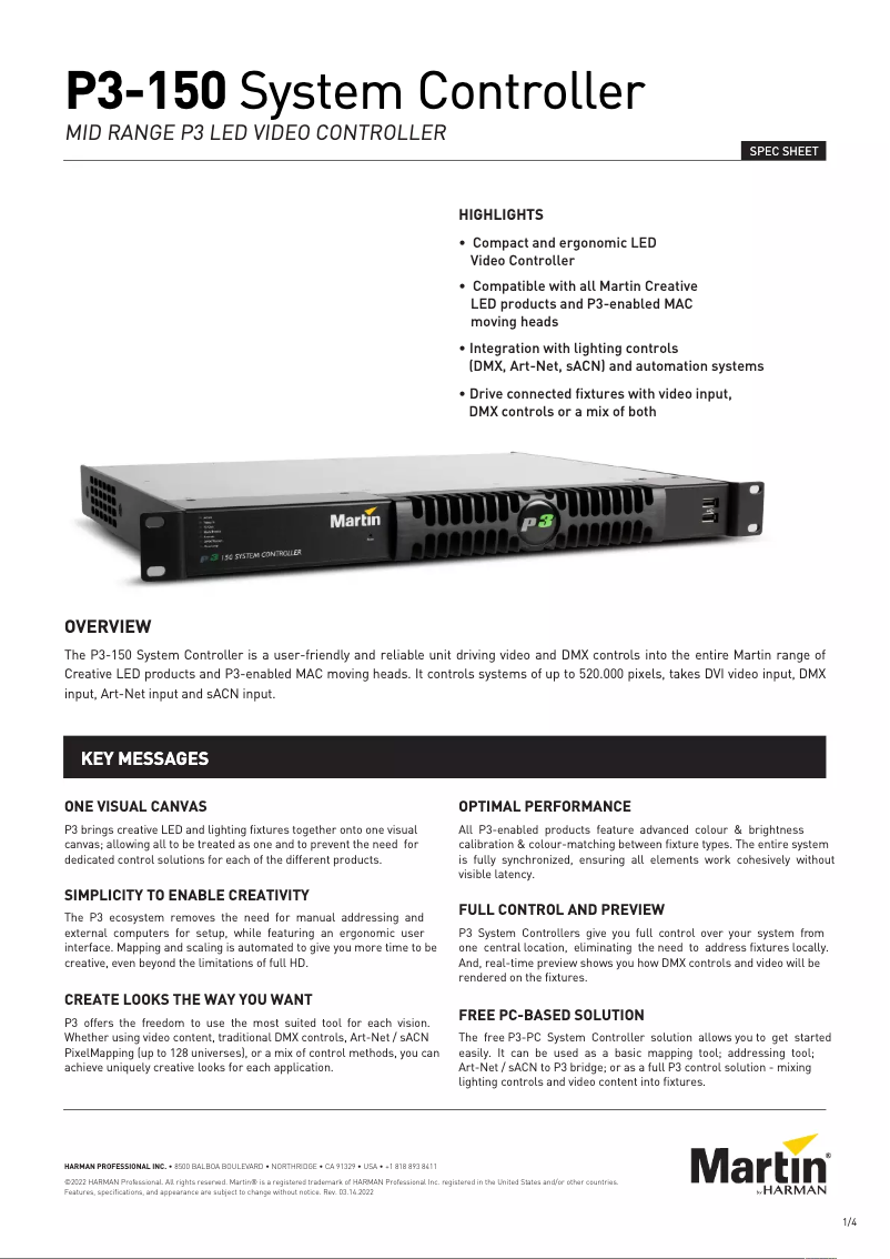 First page image of the manual for P3-150