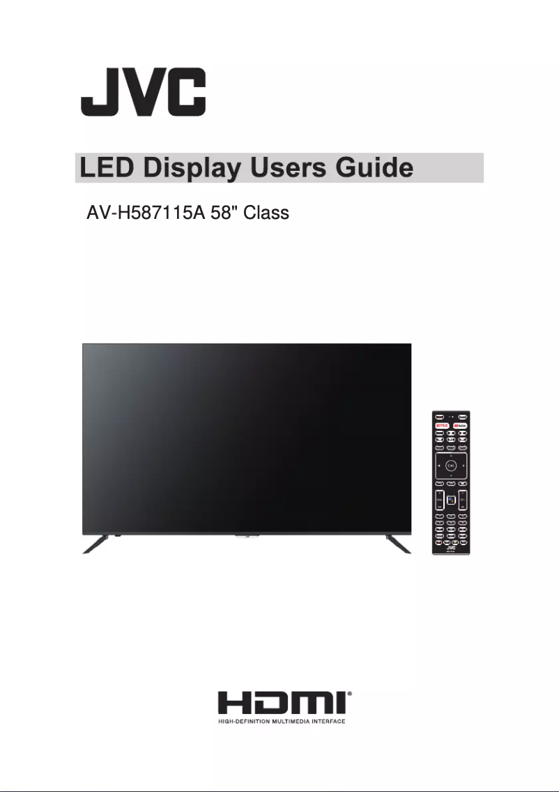 First page image of the manual for AV-H587115A