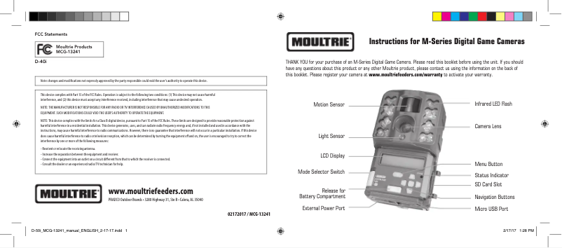 First page image of the manual for D-40i
