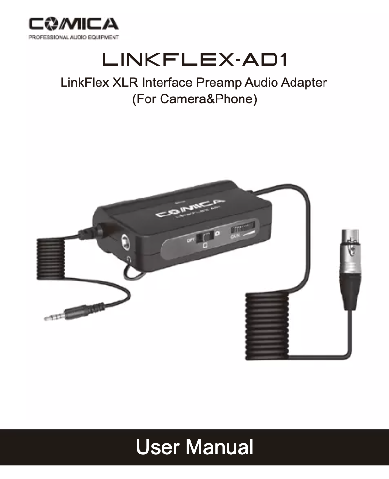 Page 1 of the manual User Manual Comica Linkflex AD1