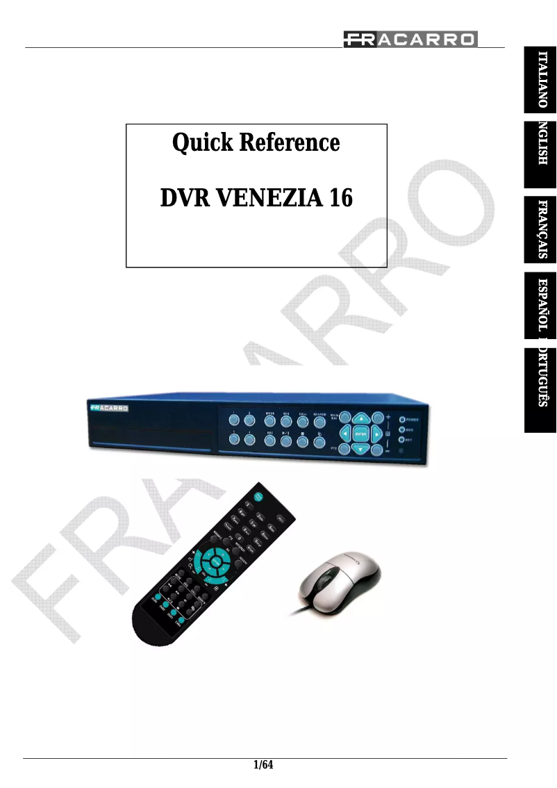 First page image of the manual for VENEZIA 16