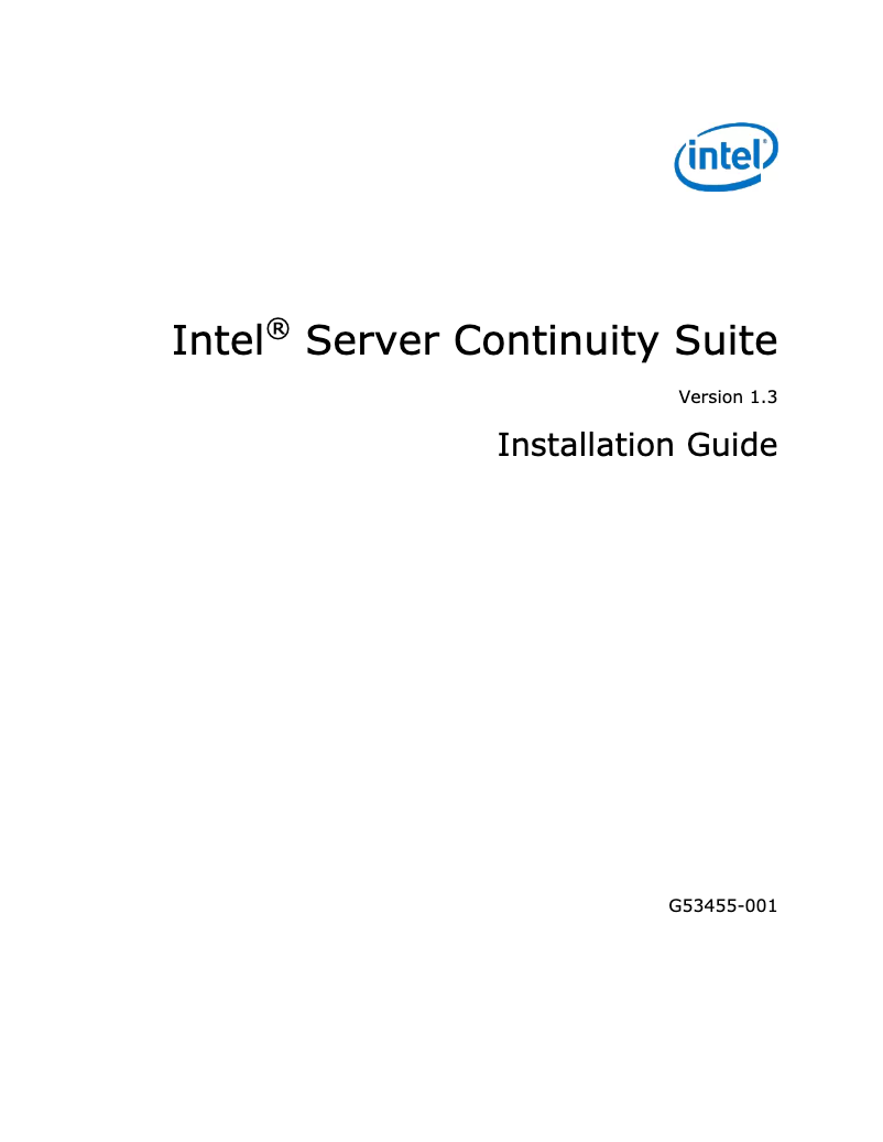 Page 1 de la notice Manuel utilisateur Intel SCSADVBACKUP
