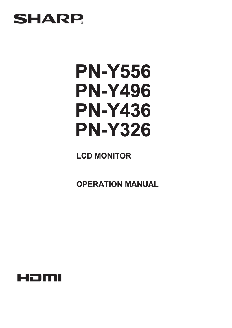 First page image of the manual for PN-Y496