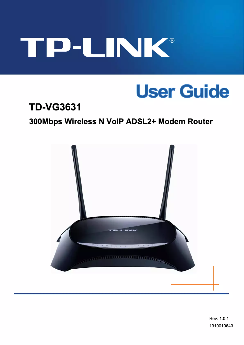 Page 1 of the manual User Manual TP-Link TD-VG3631