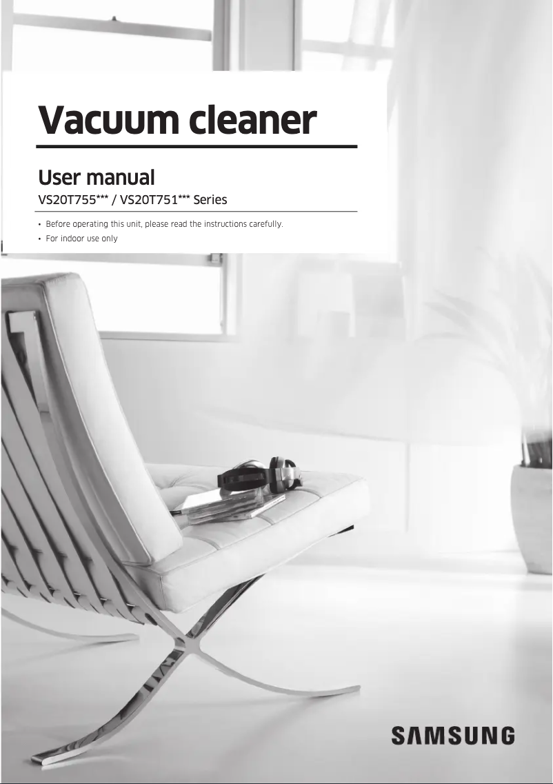 Page 1 of the manual User Manual Samsung VS20T7551R5