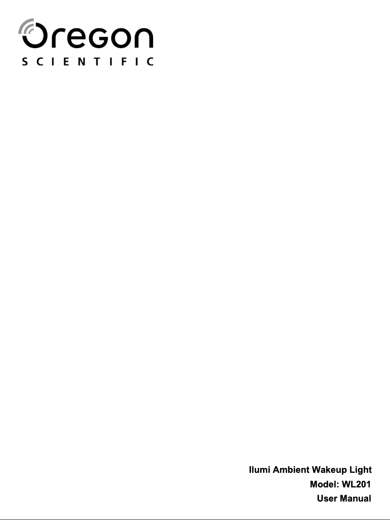 Page 1 of the manual User Manual Oregon Scientific Ilumi WL201