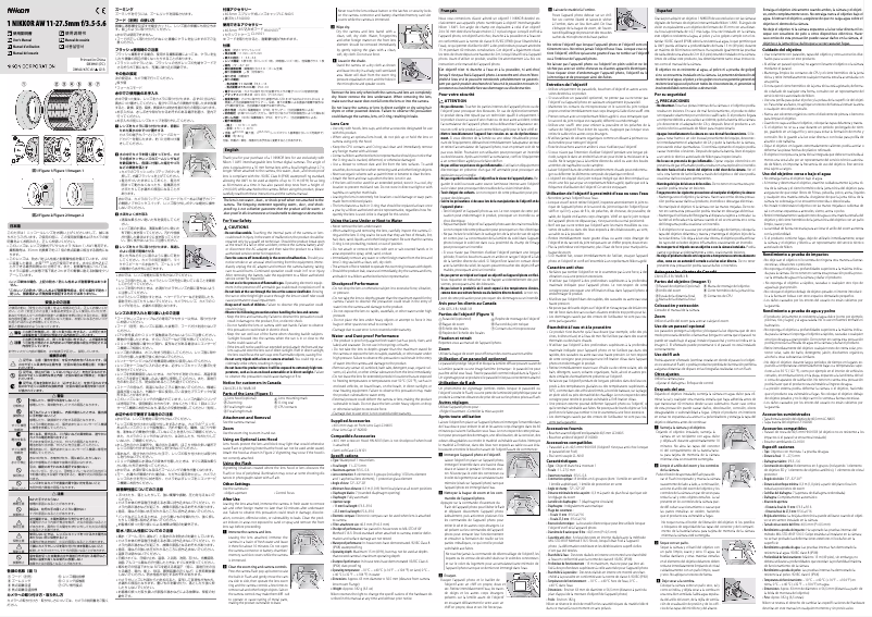 Page 1 of the manual User Manual Nikon Nikkor 1 A Nikkor W 11-27.5mm f/3.5-5.6