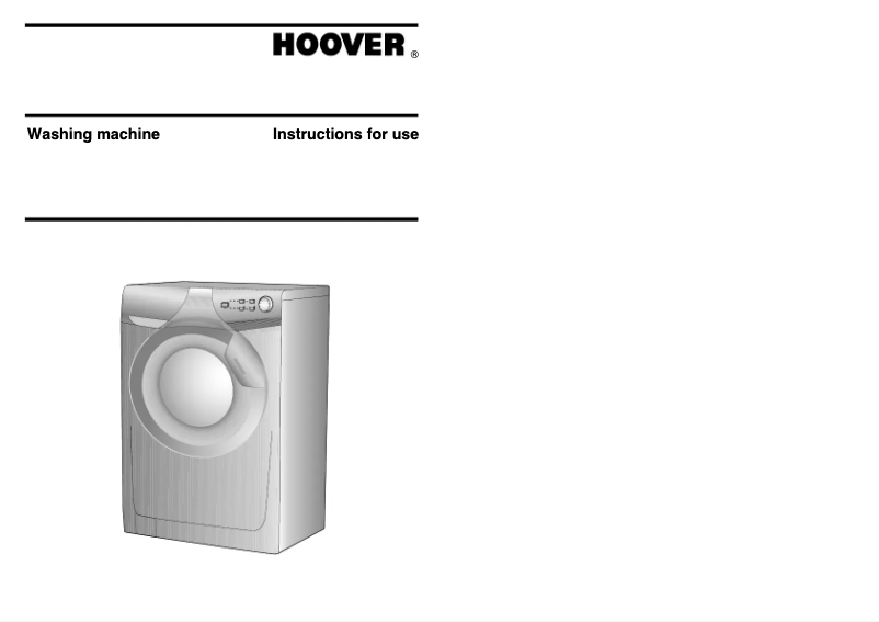 Page 1 of the manual User Manual Hoover OPH 616/L1