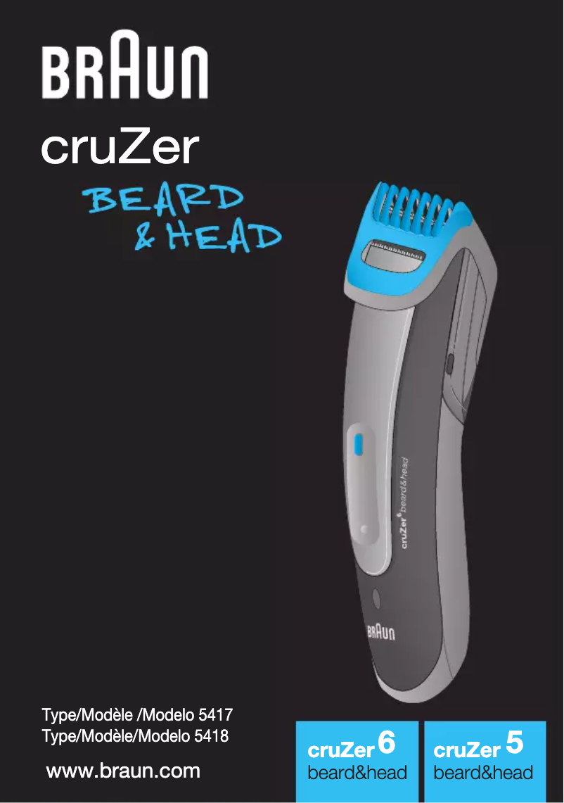 First page image of the manual for cruZer6 beard&head