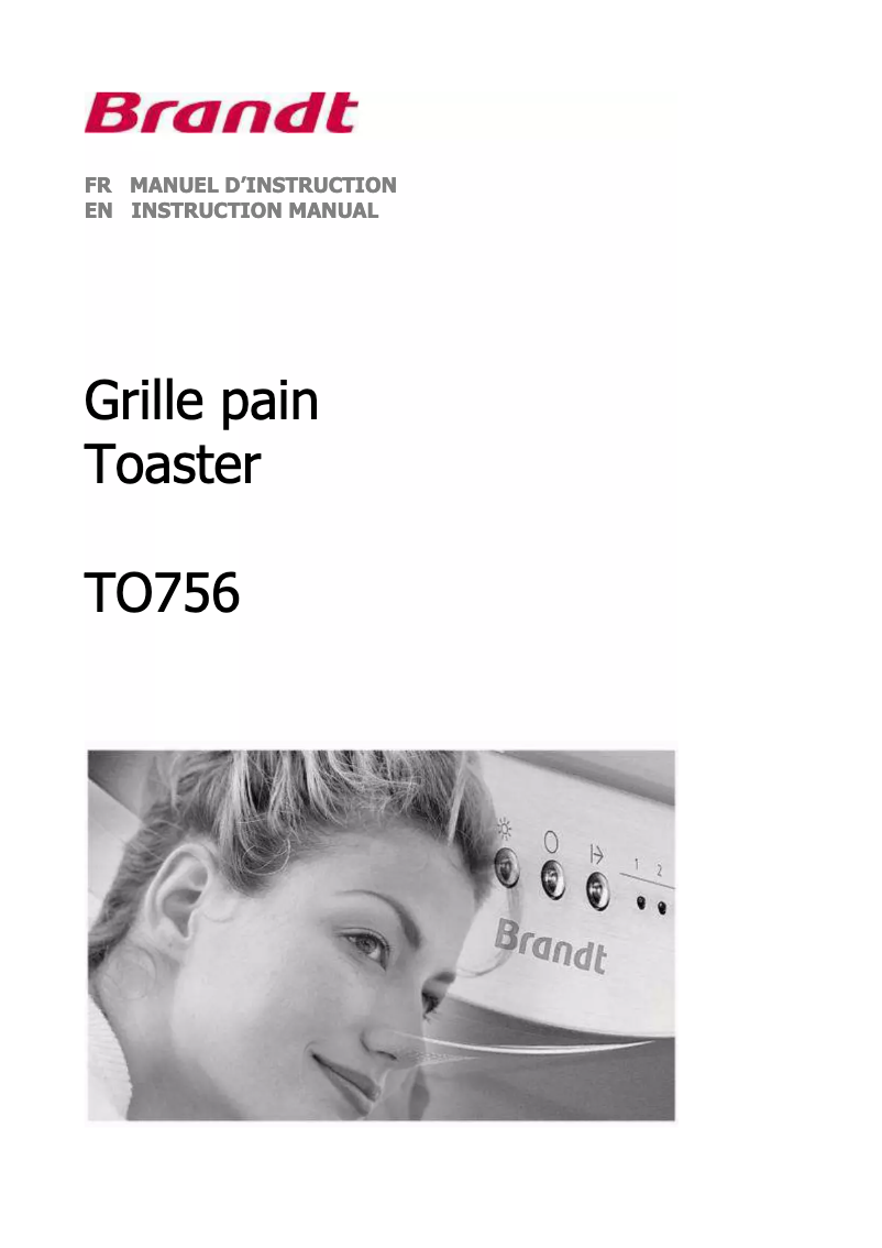 First page image of the manual for TO756R