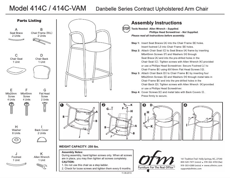 First page image of the manual for 414C-VAM