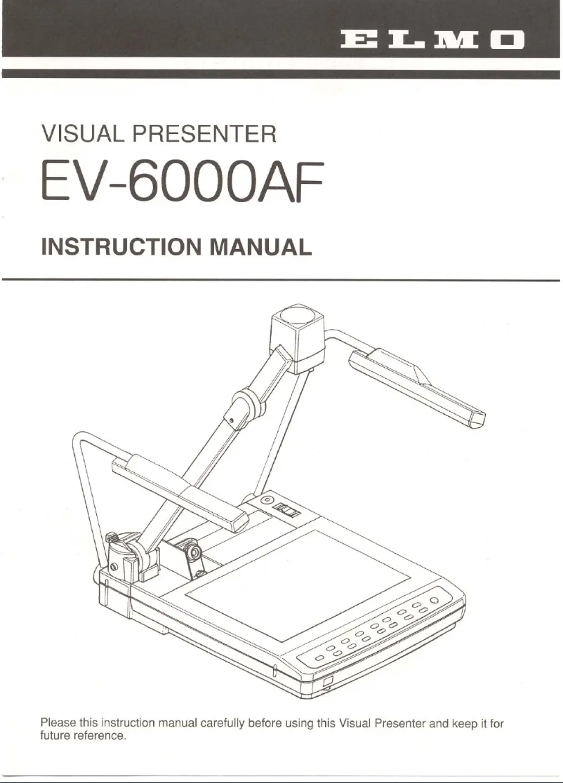 First page image of the manual for EV-6000AF