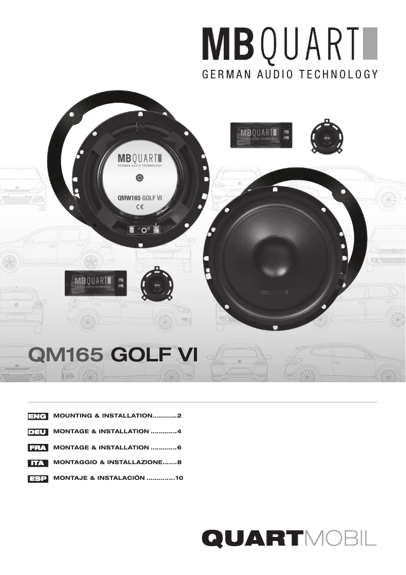 First page image of the manual for QM165 GOLF VI