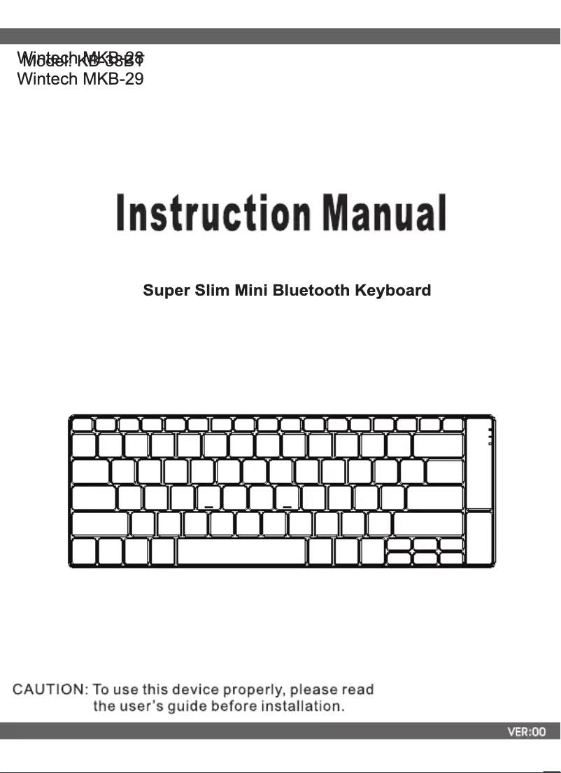 Page 1 of the manual User Manual Wintech MKB-28