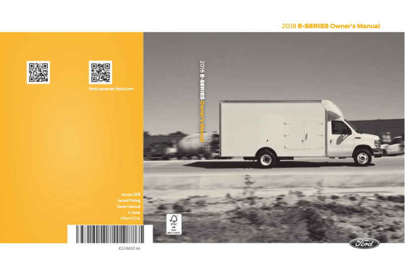 First page image of the manual for E-Series (2018)