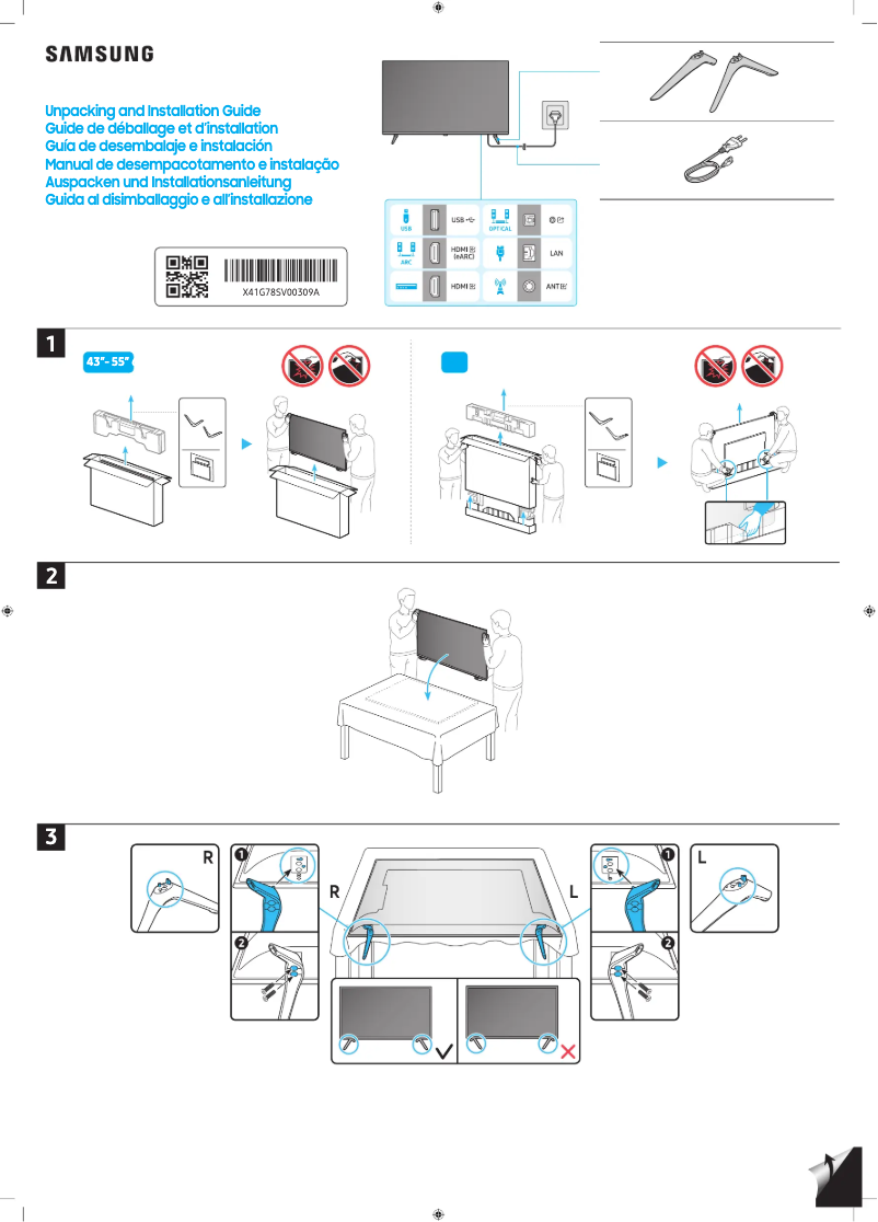 Page 1 of the manual User Manual Samsung TU50CU7025K