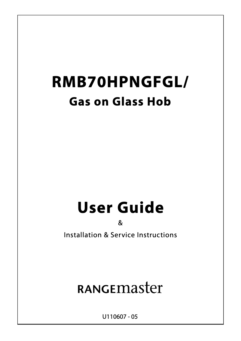 First page image of the manual for RMB70HPNGFGL