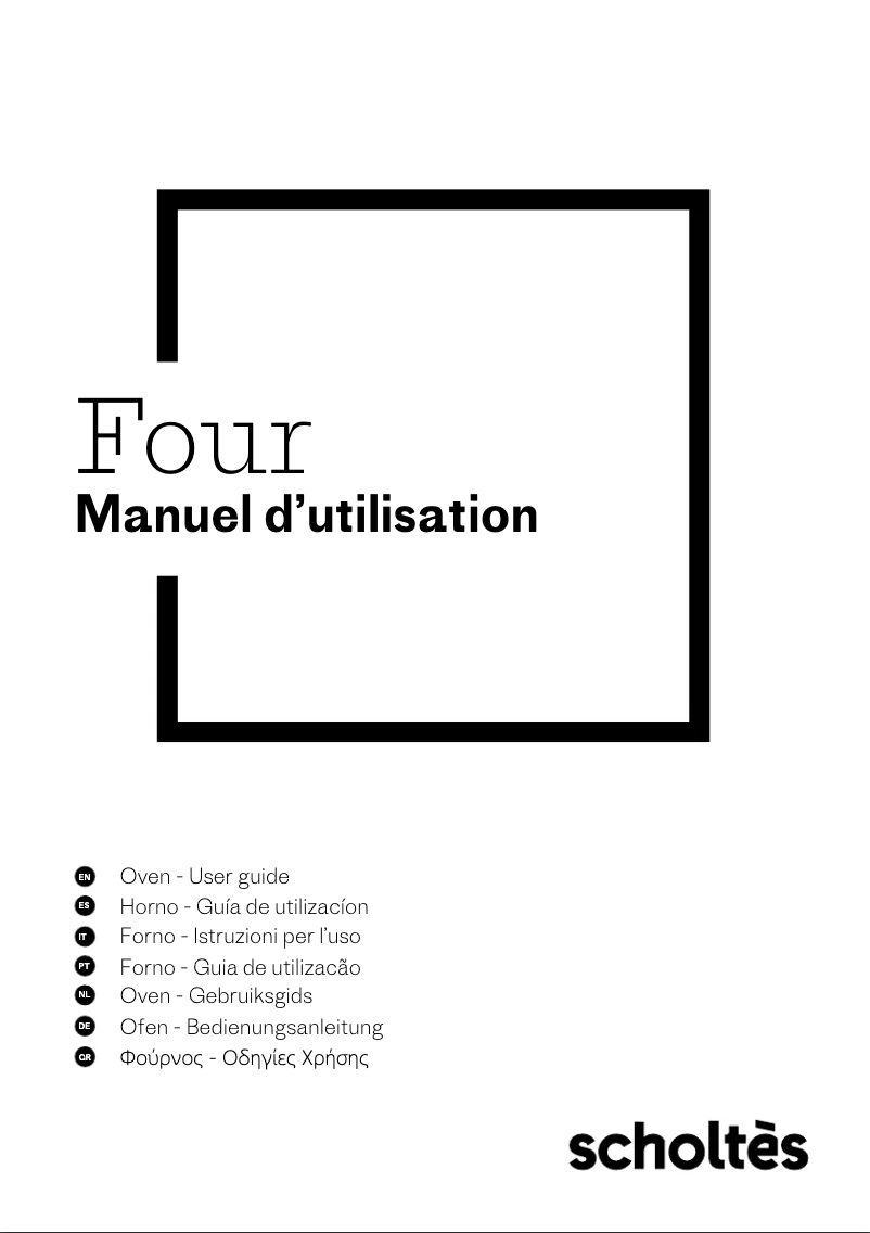 Page 1 of the manual User Manual Scholtès SOFP1610X