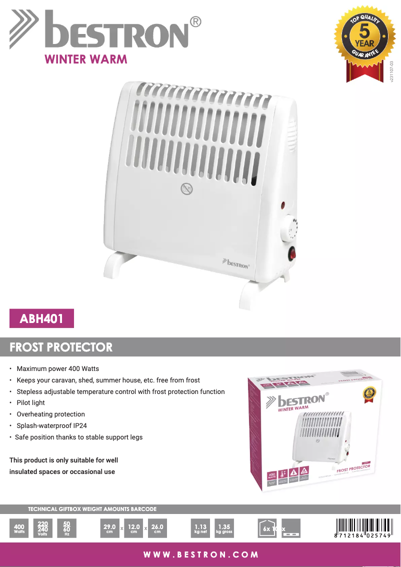 First page image of the manual for ABH401