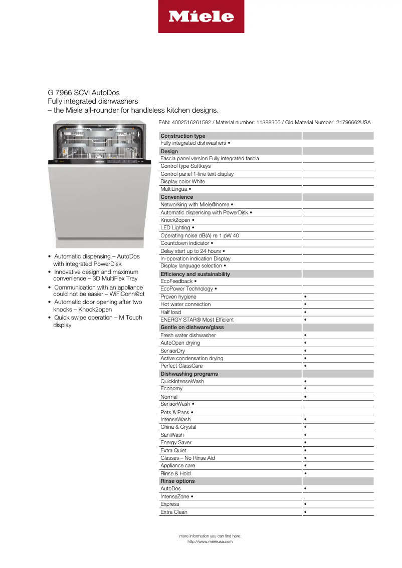 First page image of the manual for G 7966 SCVi AutoDos
