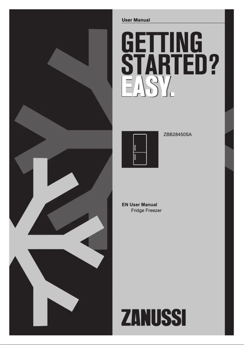 First page image of the manual for ZBB28450SA