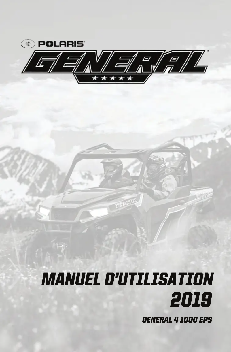 Page 1 of the manual User Manual Polaris General 4 1000 EPS (2019)