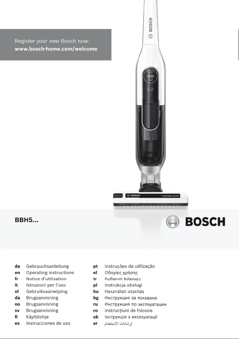 Page 1 of the manual User Manual Bosch BBH52550
