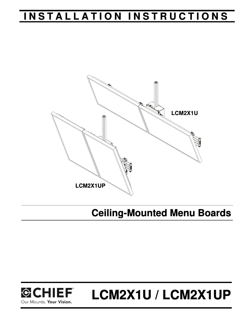Page 1 of the manual User Manual Chief LCM2X1UP