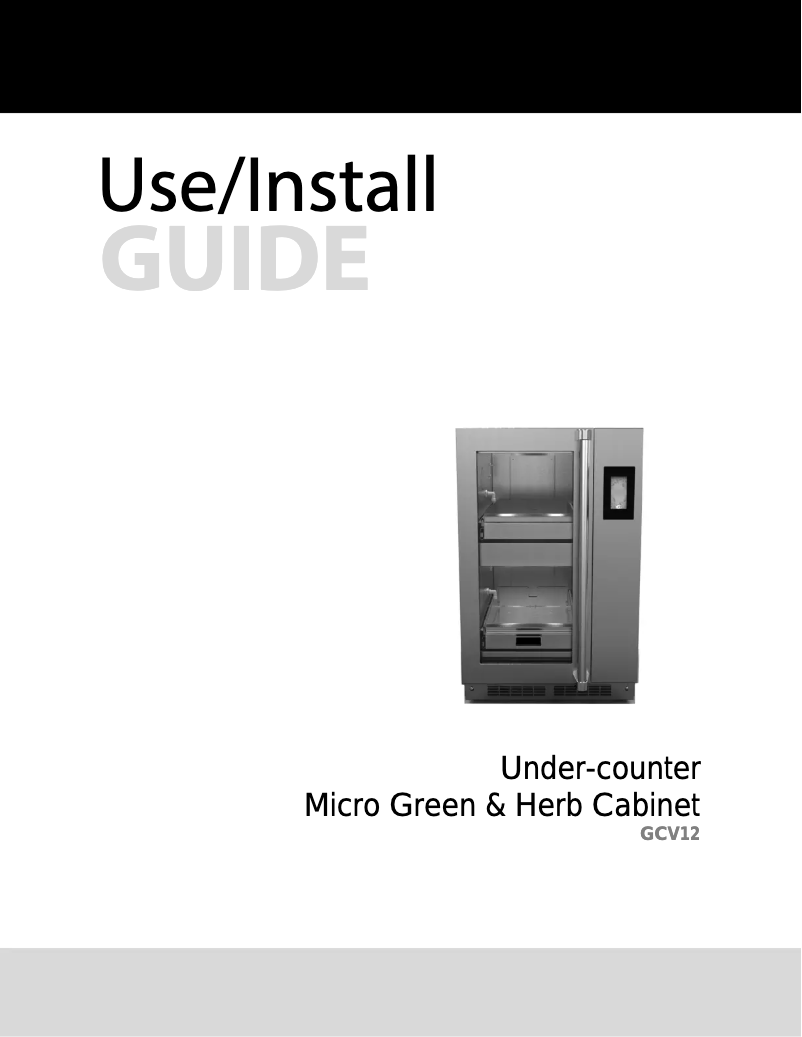 Page 1 of the manual User Manual Viking GCV12LSS